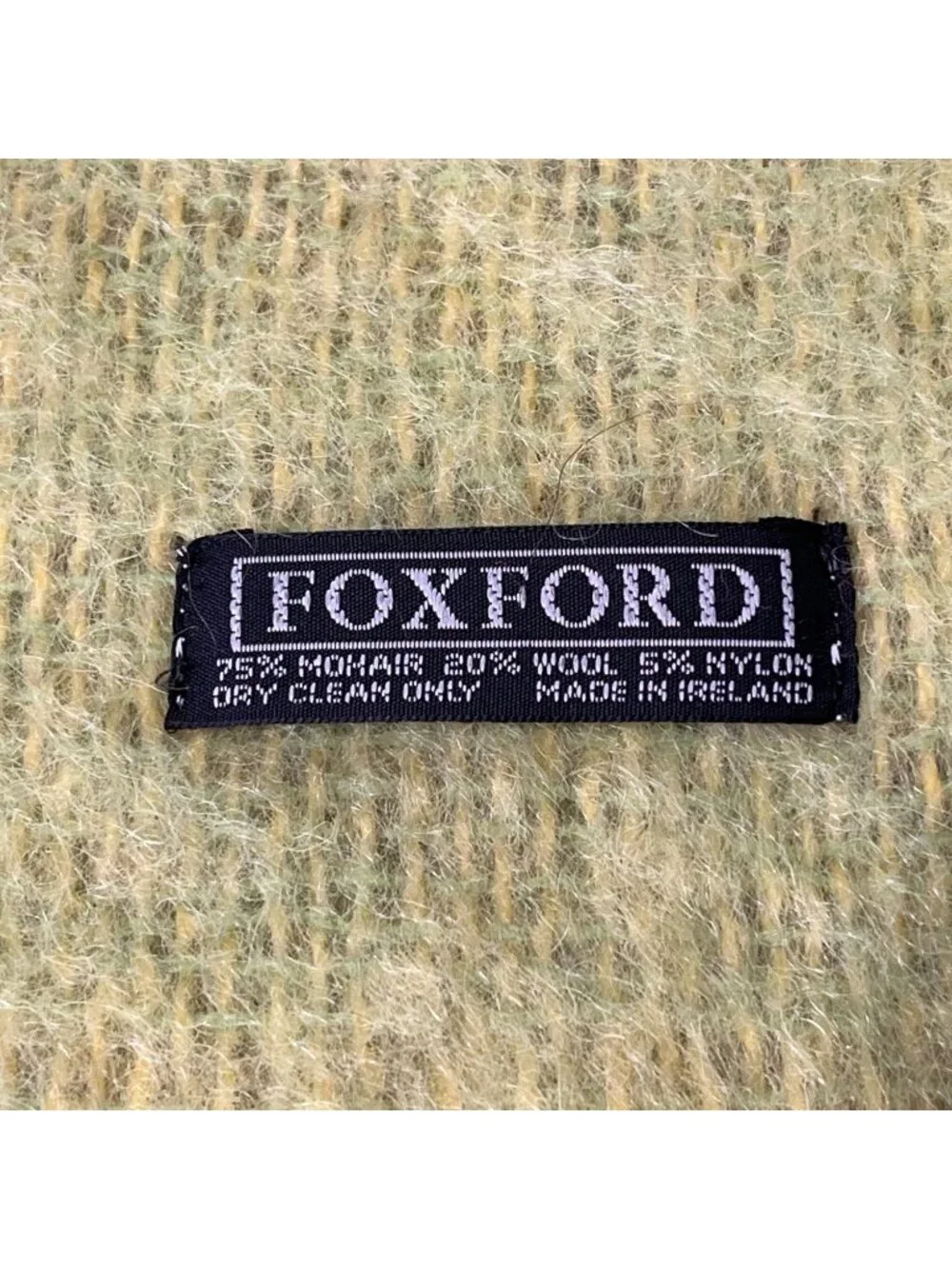 Foxford Throw Blanket Wool Mohair Plaid Colorful Fringe Made In Ireland 57x37